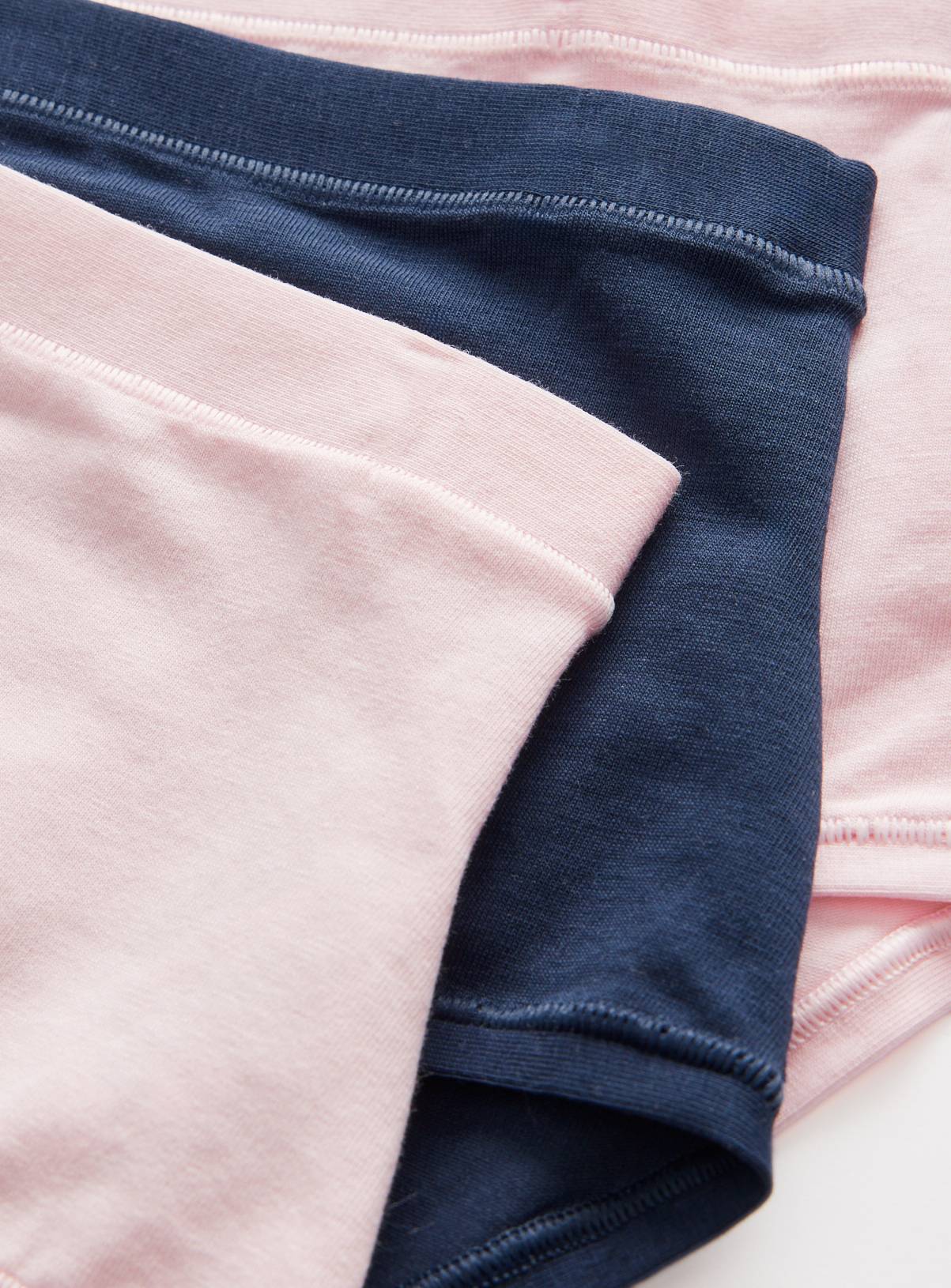 Cottonform™ Pink & Navy Midi Briefs 3 Pack 12 - Image 3